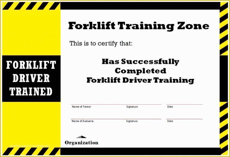 Forklift Certification Card Template Free Of 7 Forklift Certification In Forklift Certification Card Template
