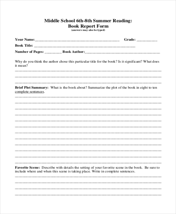 Free 10+ Sample Book Report Formats In Pdf | Ms Word Inside Book Report Template High School