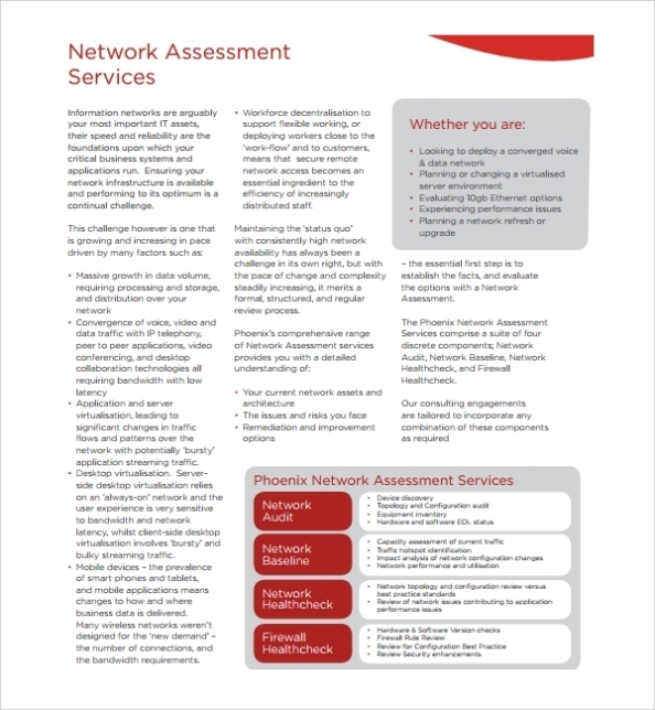 Free 10+ Sample Network Assessment Templates In Pdf | Ms Word For Network Analysis Report Template