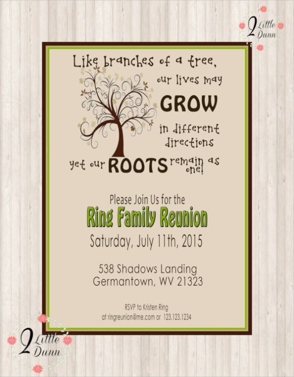 Free 13+ Sample Family Reunion Invitation Templates In Psd | Eps Throughout Reunion Invitation Card Templates