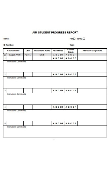 Free 30+ Student Progress Report Forms In Pdf | Ms Word Pertaining To Section 37 Report Template