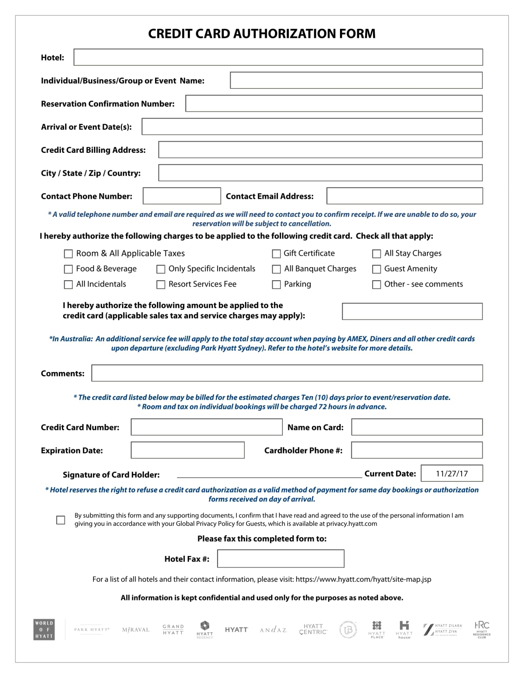 Free 5+ Credit Card Billing Authorization Forms In Pdf | Ms Word Throughout Credit Card Billing Authorization Form Template