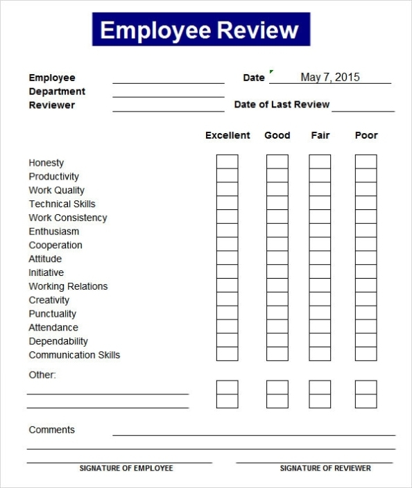 Free 7+ Employee Review Templates In Pdf | Ms Word | Pages Regarding Annual Review Report Template