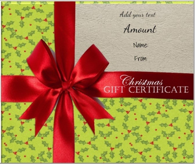 Free Christmas Gift Certificate Template | Customize Online & Download With Regard To Free Christmas Gift Certificate Templates