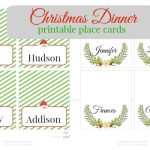 Free Christmas Printable Place Cards - Pinkwhen intended for Table Place Card Template Free Download