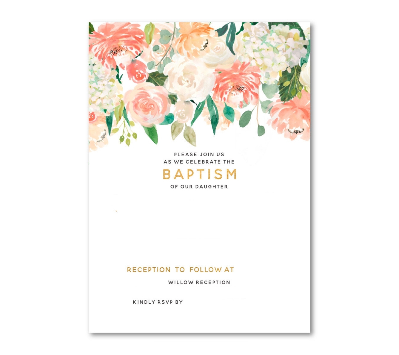 Free Floral Baptism Invitation Template | Dolanpedia inside Baptism Invitation Card Template