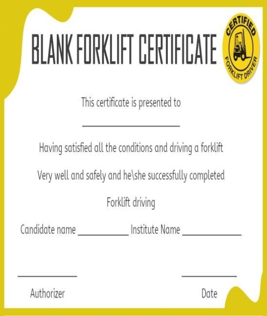 Free Forklift Certificate Template - Collection Letter Template Throughout Forklift Certification Template