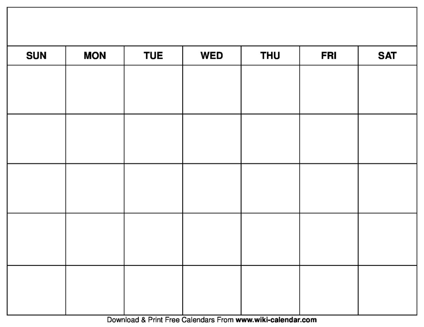 Free Free Printable Fill In Calendars | Get Your Calendar Printable Within Full Page Blank Calendar Template