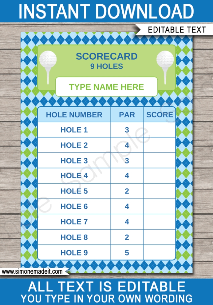 Free Mini Golf Scorecard Template - Printable Templates With Regard To Golf Score Cards Template