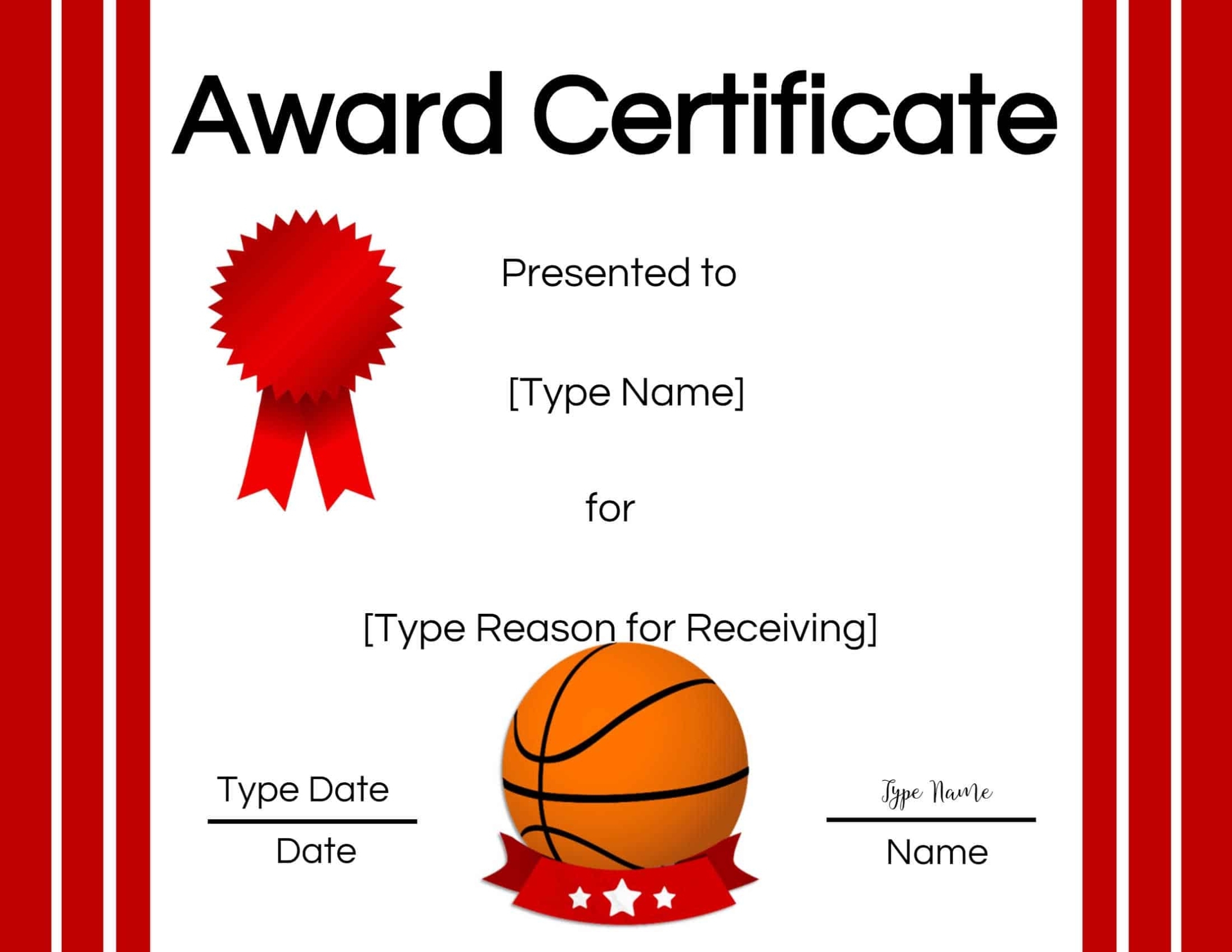 Free Printable Basketball Certificates | Edit Online And Print At Home Pertaining To Basketball Certificate Template