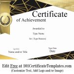 Free Printable Certificate Of Achievement | Customize Online pertaining to Award Certificate Design Template