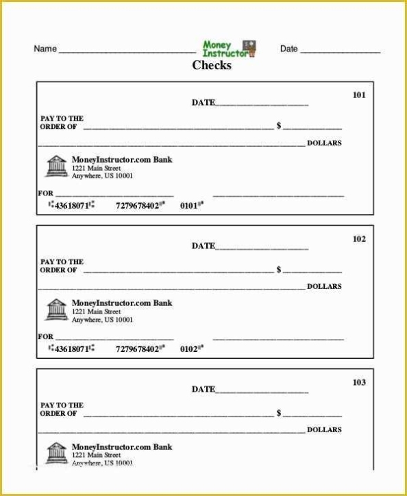 Free Printable Checks Template Of Blank Check Template 7 Free Pdf For Blank Cheque Template Download Free