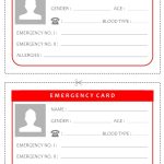 Free Printable Emergency Card Templates [Pdf] - Printables Hub regarding In Case Of Emergency Card Template