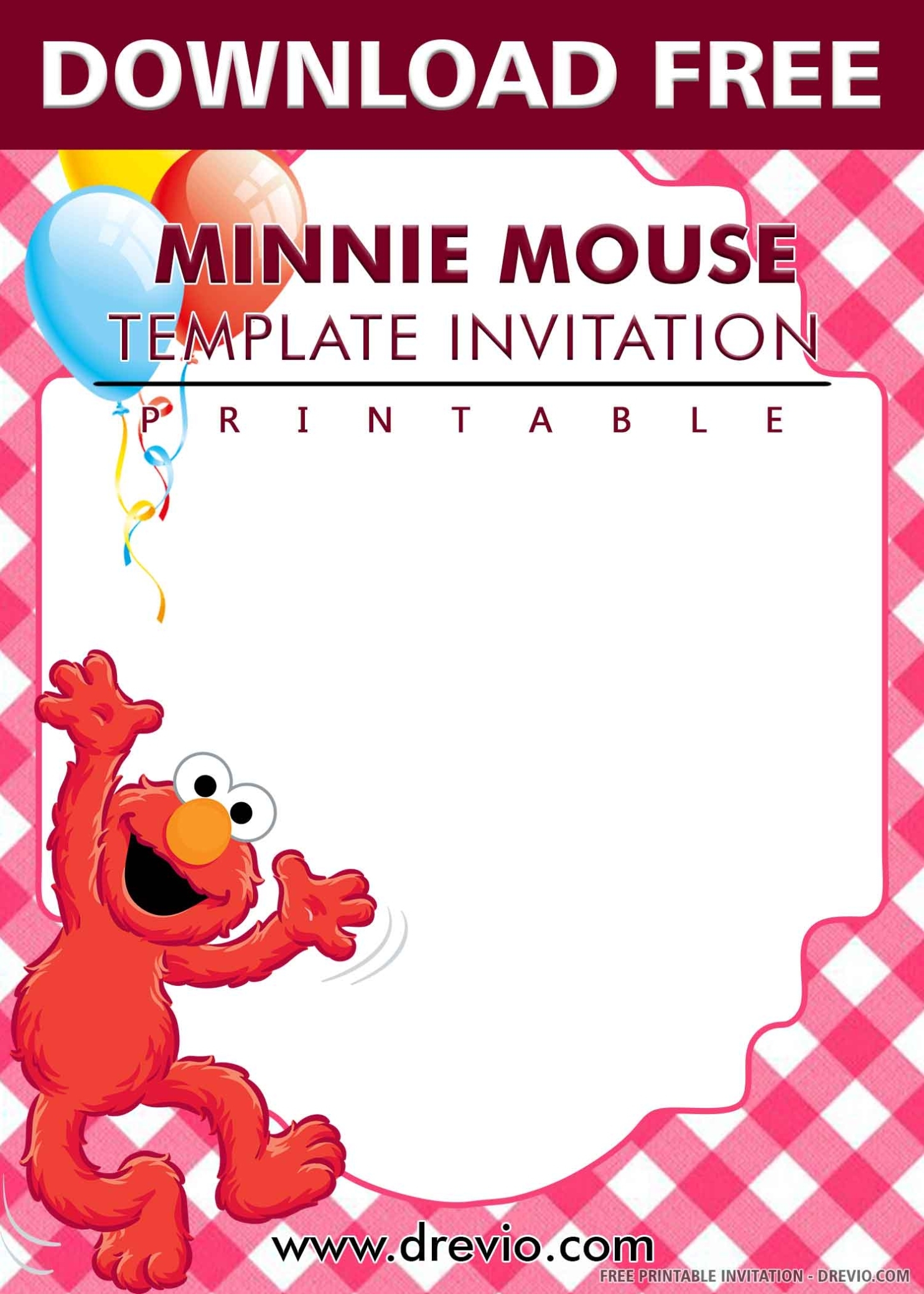 (Free Printable) - Happy Elmo Birthday Invitation Templates | Download Pertaining To Elmo Birthday Card Template