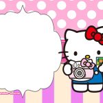 Free Printable Hello Kitty Pink Polka Dot Invitation Templates | Download Hundreds Free pertaining to Hello Kitty Birthday Banner Template Free