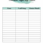 Free Printable Potluck Sign Up Sheet | Editable | Instant Download intended for Potluck Signup Sheet Template Word