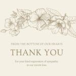 Free Printable Sympathy Card Templates To Customize | Canva throughout Sympathy Thank You Card Template