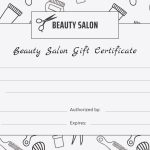 Free Salon Gift Certificate Template In Adobe Illustrator, Microsoft regarding Black And White Gift Certificate Template Free