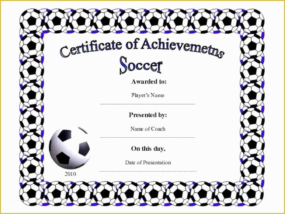 Free Soccer Team Photo Templates Of 7 Free Printable Soccer Certificate Regarding Soccer Certificate Template Free