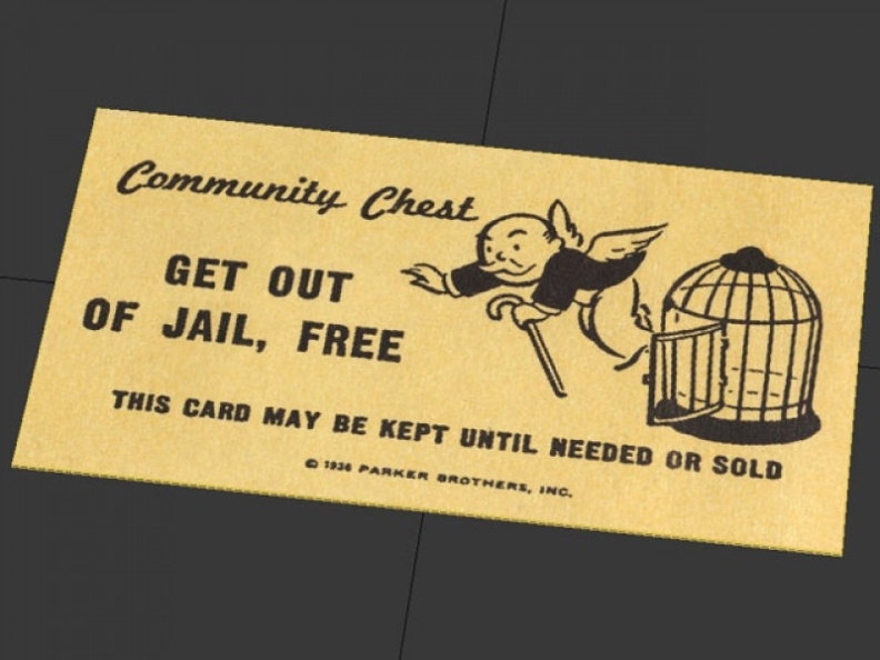 Get Out Of Jail Free Card 3D Model By Mesh Factory Intended For Get Out Of Jail Free Card Template