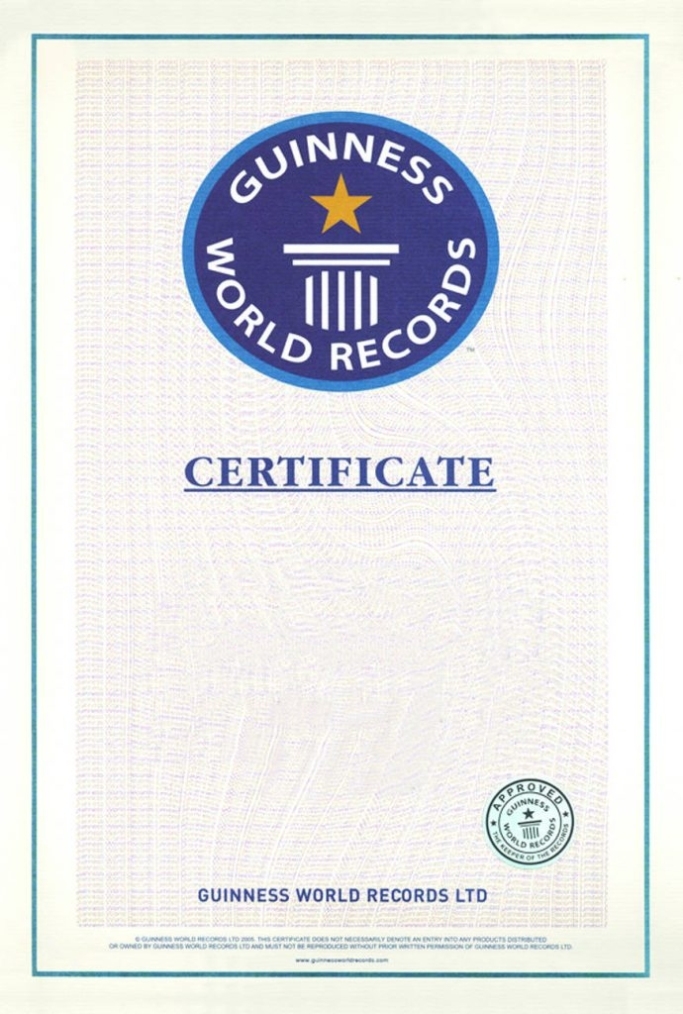 Guinness World Record Certificate Template - Best Templates Ideas Throughout Guinness World Record Certificate Template
