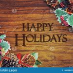 Happy Holidays - Warm Christmas Theme Greeting Card Template With Xmas in Happy Holidays Card Template