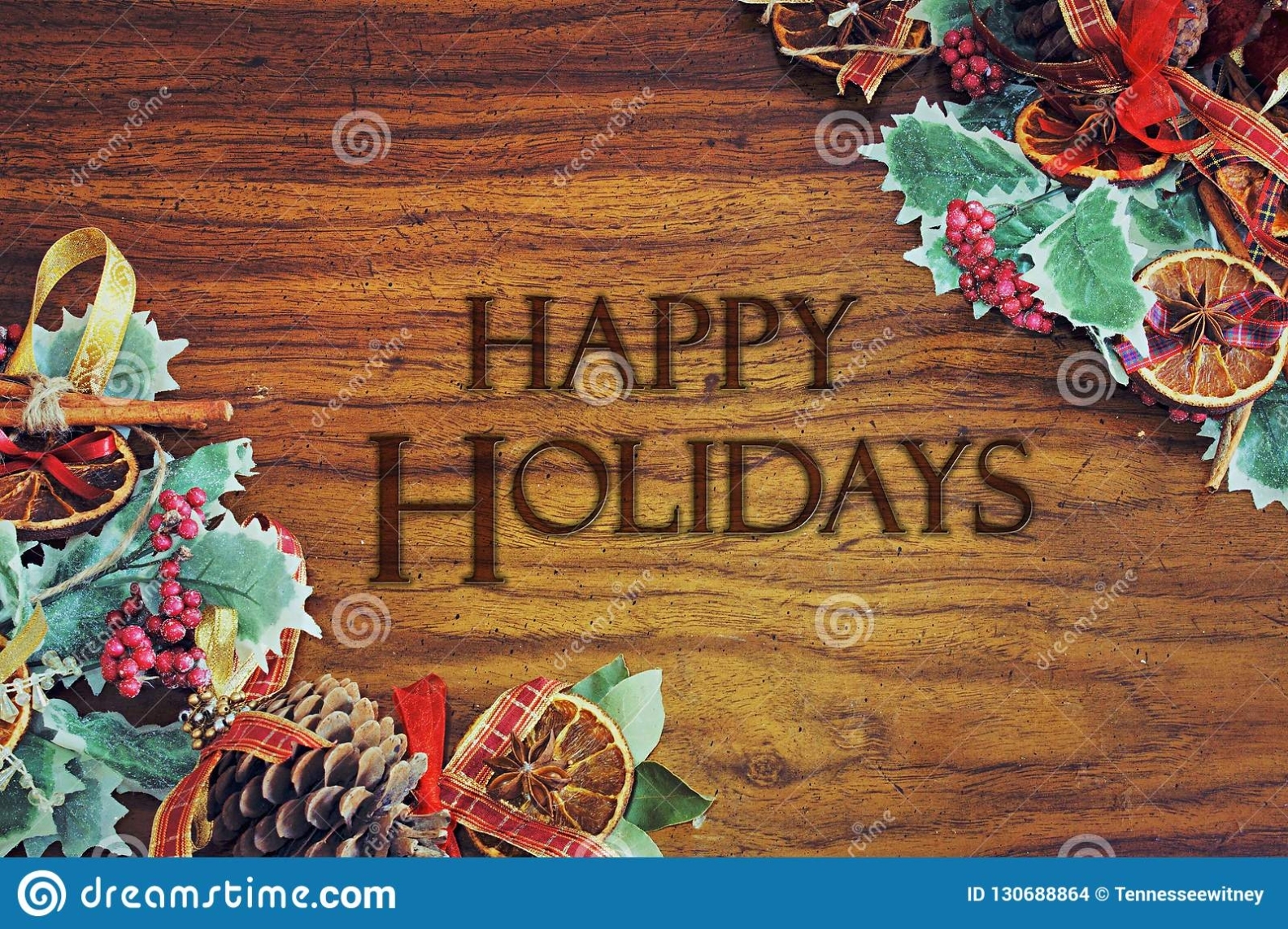 Happy Holidays - Warm Christmas Theme Greeting Card Template With Xmas in Happy Holidays Card Template