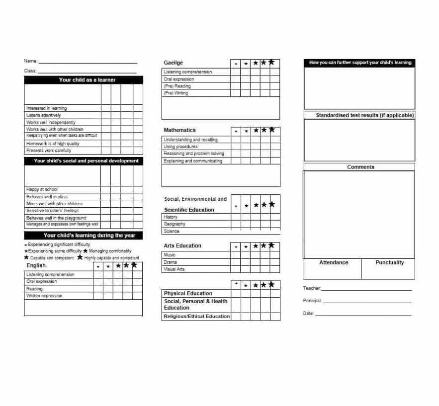 High School Report Card Template Download - Cards Design Templates In High School Student Report Card Template