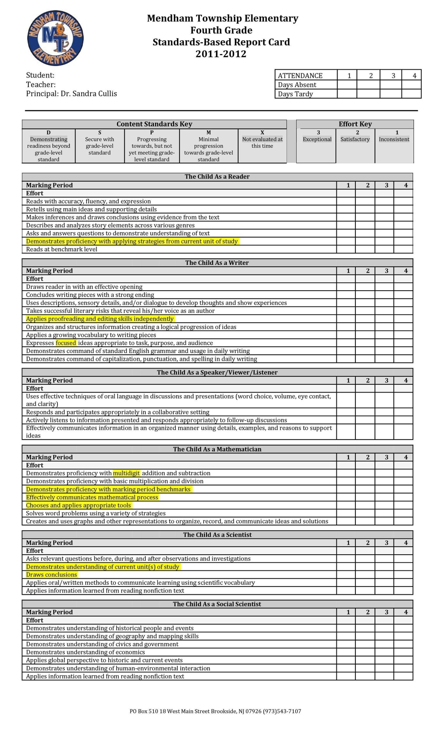 Homeschool Middle School Report Card Template - Professional Sample Intended For Report Card Template Middle School