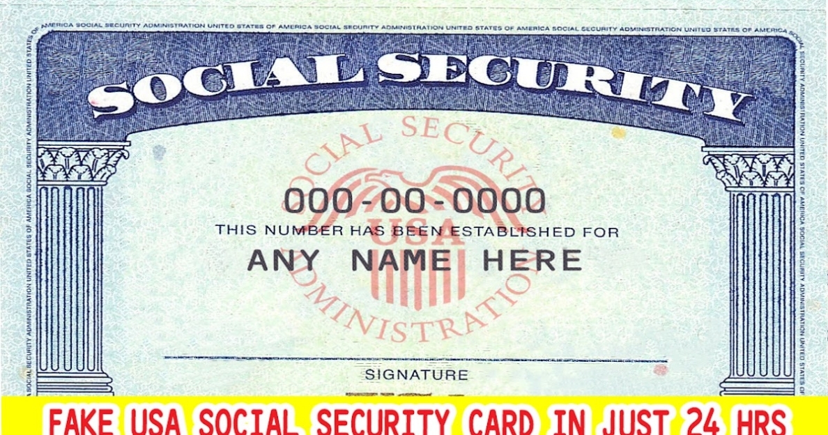 I Will Design Or Edit Your Social Security Card Number And Name In In Social Security Card Template Photoshop