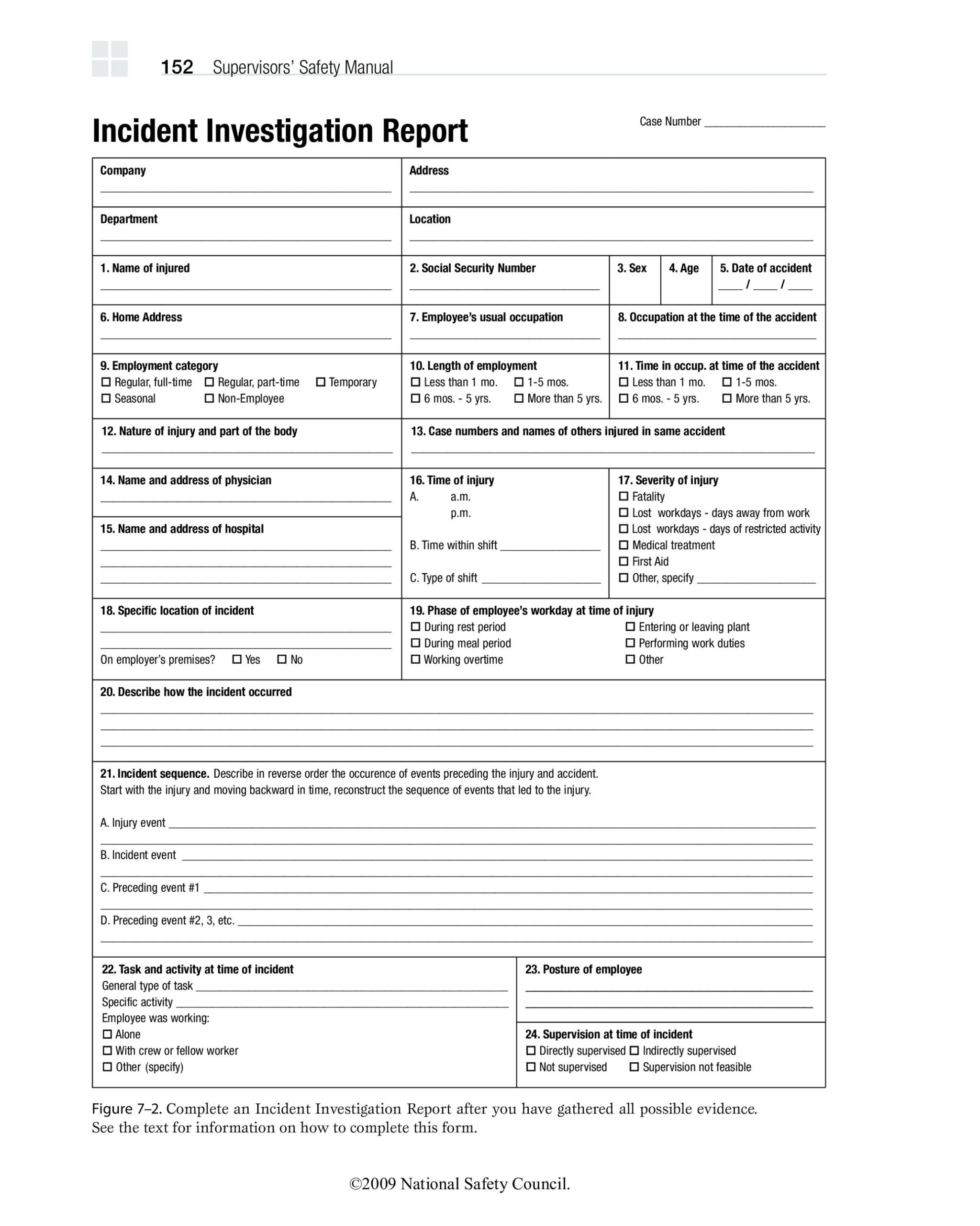 Incident Investigation Report | Templates At Allbusinesstemplates For Employee Incident Report Templates