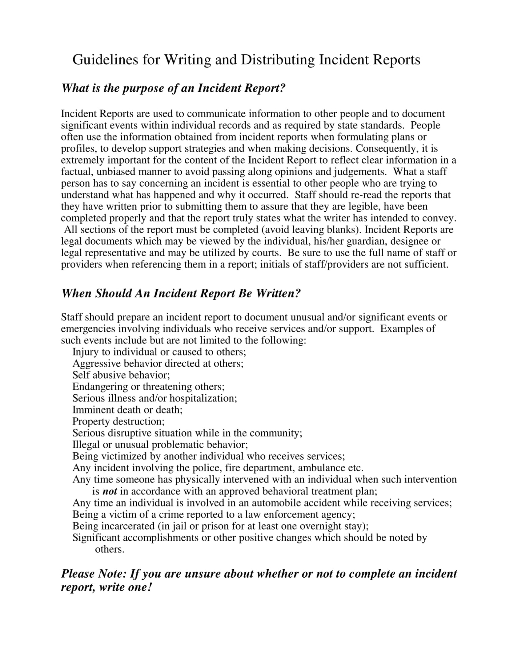 Incident Report Writing - 9+ Examples, Format, Pdf | Examples Inside Template On How To Write A Report