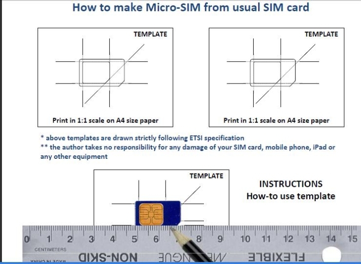 Iphone Blog: Convert Sim To Micro Sim Within Sim Card Cutter Template