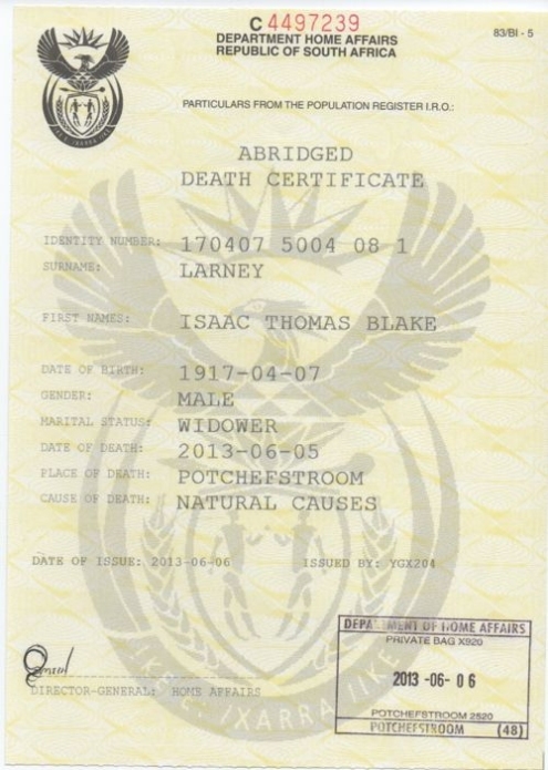 Isak Larney Image 6 Regarding South African Birth Certificate Template