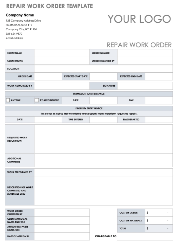 Job Card Template Mechanic Regarding Service Job Card Template