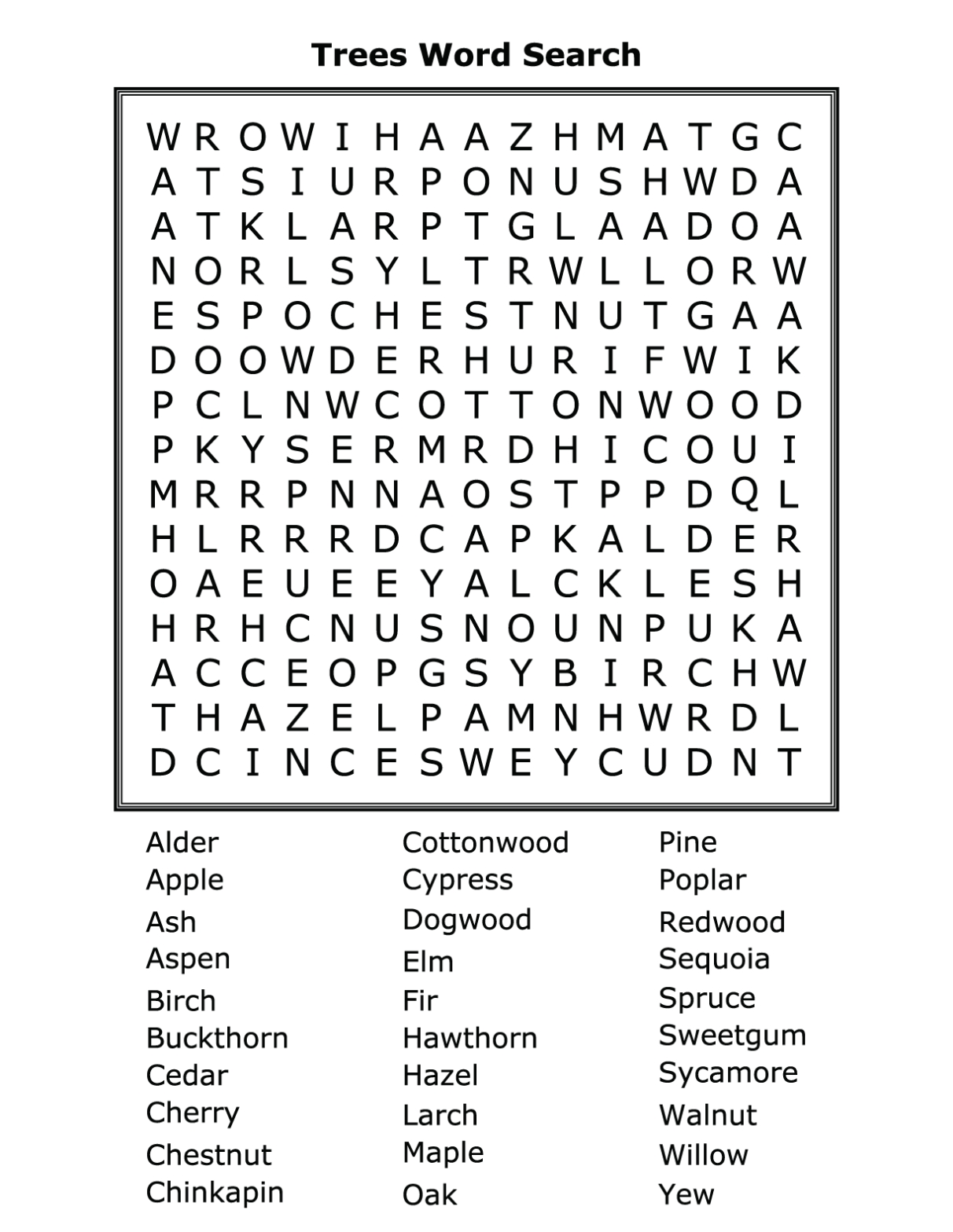 Large Word Search Printable Within Blank Word Search Template Free