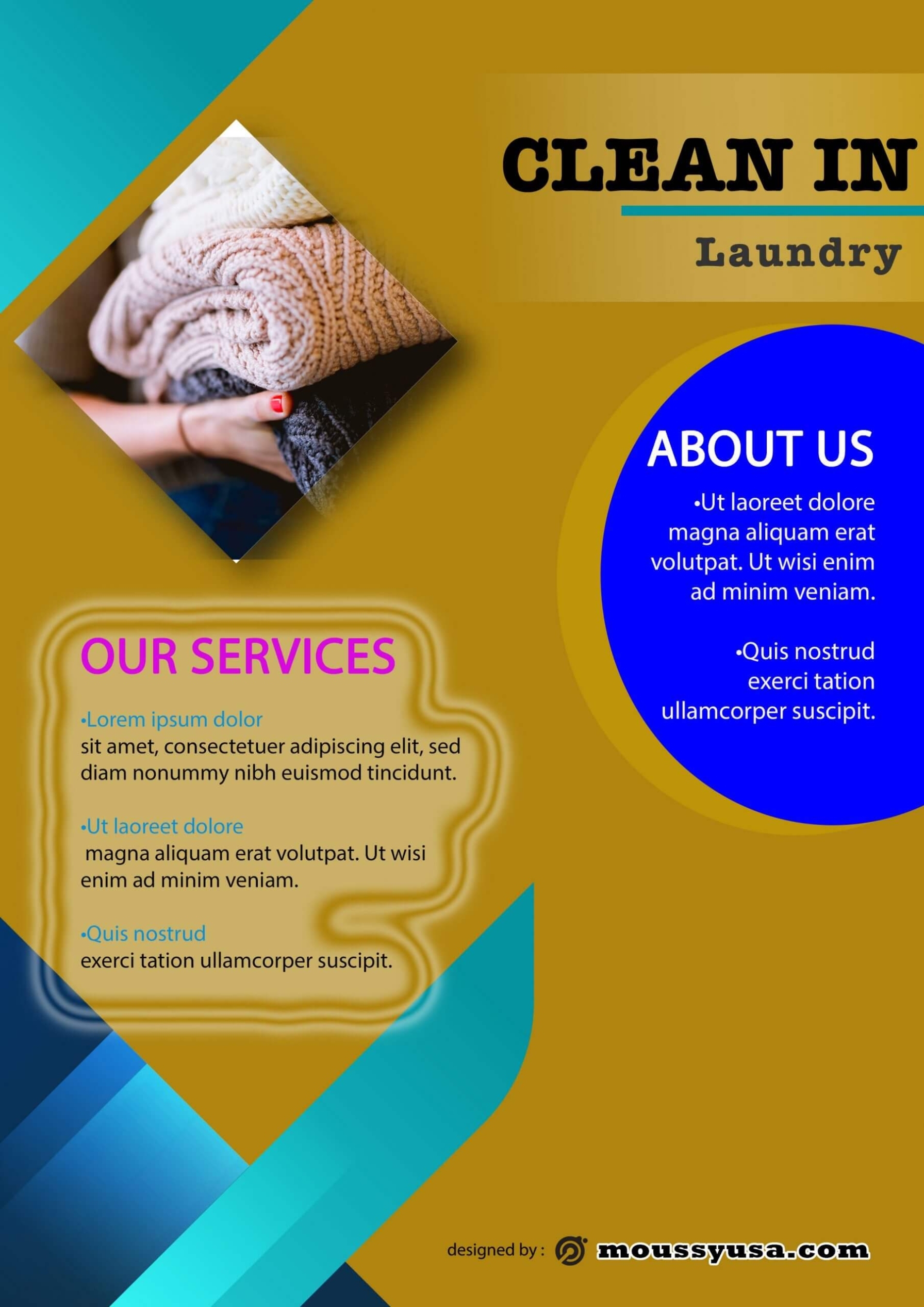 Laundry Service Flyer Psd Template Free | Mous Syusa In Cleaning Brochure Templates Free