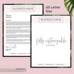 Letterhead Template Ms Word Us Letter Template Business | Etsy throughout Microsoft Word Business Letter Template
