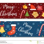 Merry Christmas Set Of Banners, Template With Space For Text For Your regarding Merry Christmas Banner Template