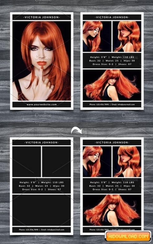 Model Comp Card Template Free Download Free Graphic Templates For Free Intended For Free Comp Card Template