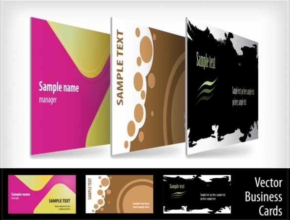 Name Card Templates Colored Abstract Dark Bright Design Vectors In Pertaining To Name Card Template Photoshop