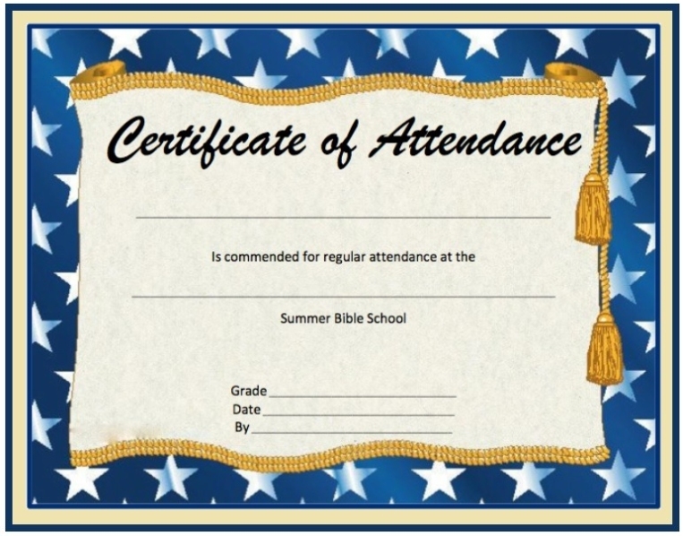Perfect Attendance Certificate Template | Free Word Templates With Regard To Perfect Attendance Certificate Free Template