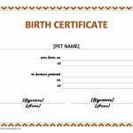Pet Fish Birth Certificate - Pet Birth Certificate | Word Templates | Free Word Templates | Ms with regard to Birth Certificate Templates For Word