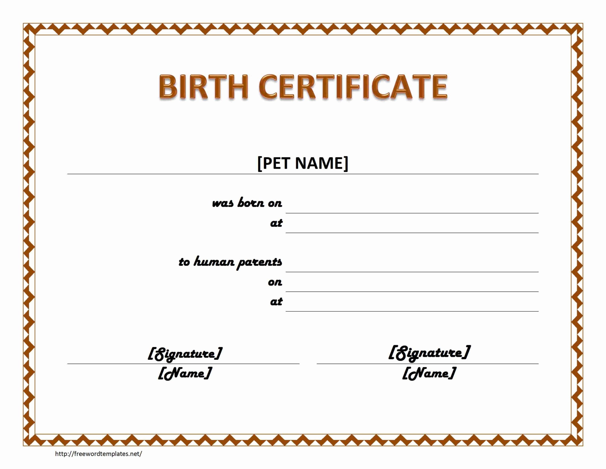 Pet Fish Birth Certificate - Pet Birth Certificate | Word Templates | Free Word Templates | Ms With Regard To Birth Certificate Templates For Word