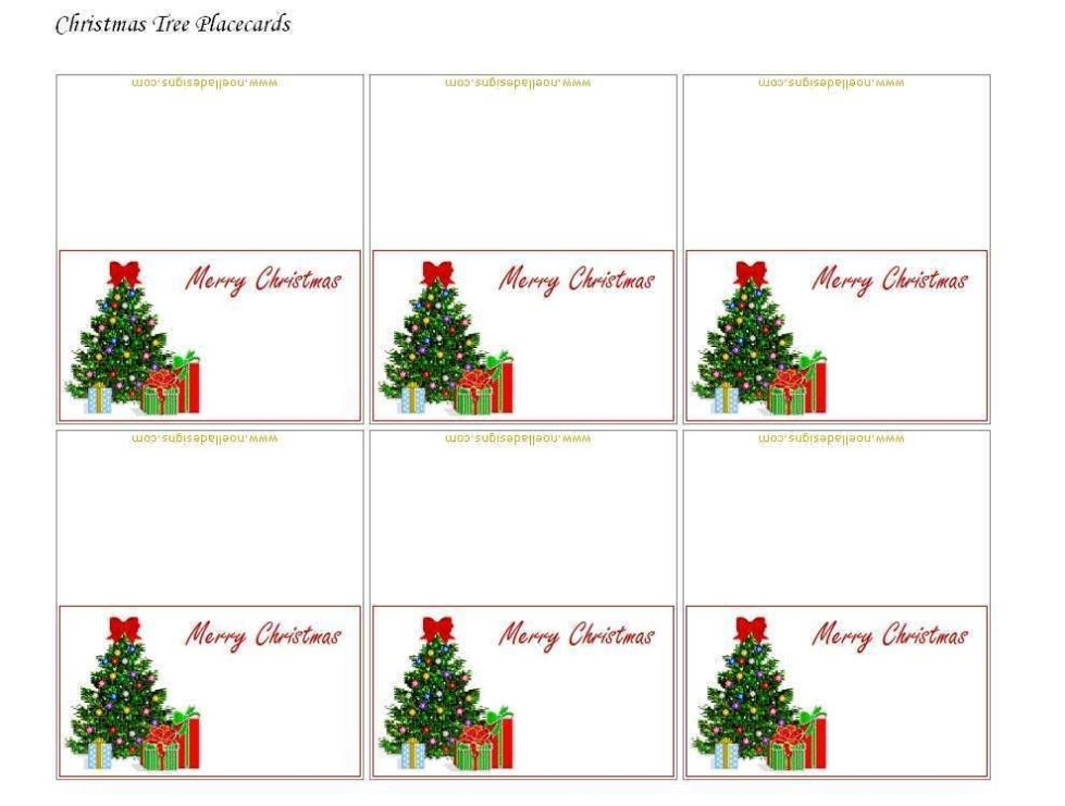 Place Card Template Christmas Printable - Cards Design Templates Within Place Card Setting Template