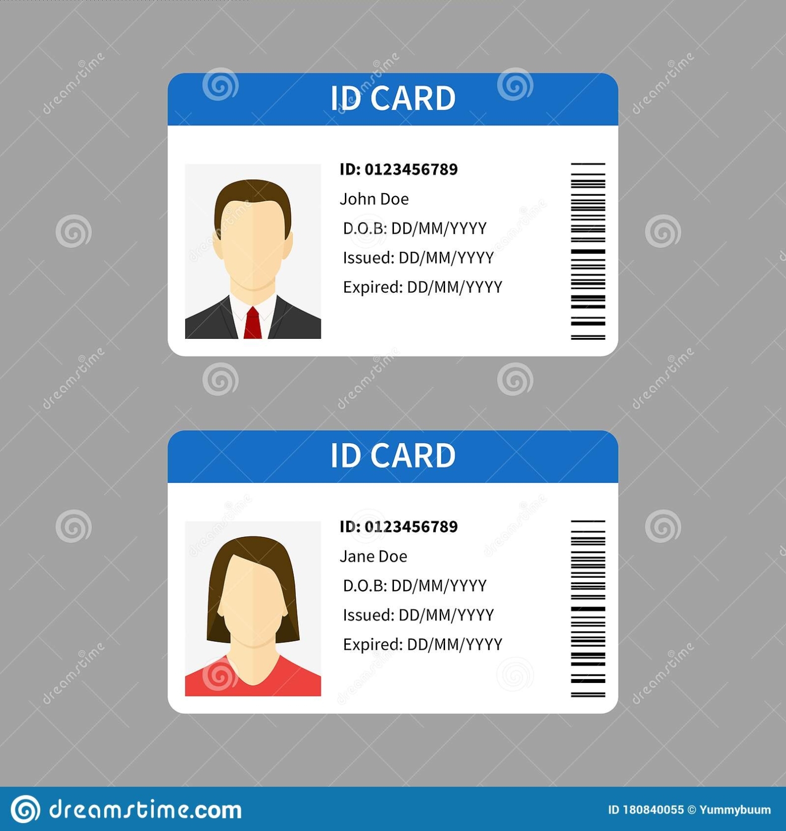 Plastic Id Cards. Personal Registration Form Card, Car Driver License Throughout Pvc Id Card Template