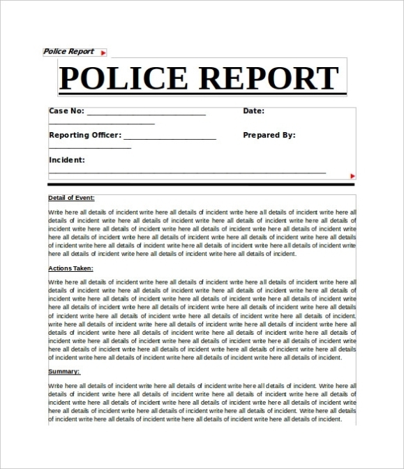 Police Report Sample Theft | Classles Democracy Pertaining To Police Report Template Pdf