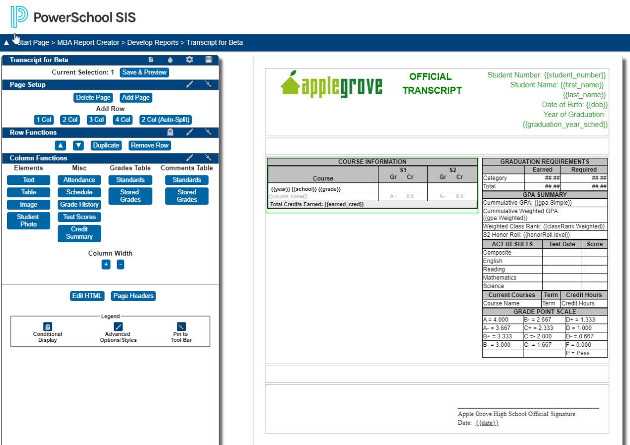 Powerschool Reports Templates Intended For Powerschool Reports Templates