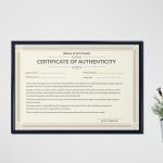 Printable Authenticity Certificate Design Template In Psd, Word with Certificate Of Authenticity Template