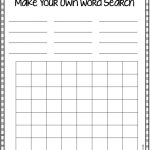 Printable Word Search Blank - Worksheet24 throughout Blank Word Search Template Free